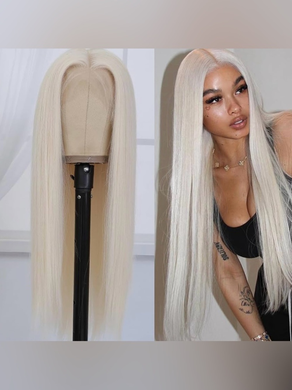 Platinum Blonde Straight Lace Front Wig